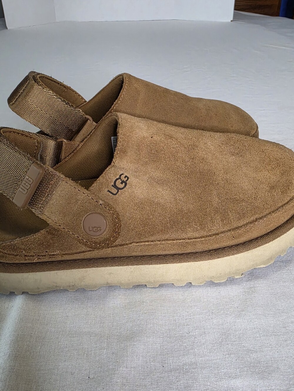 UGG 1138252 Goldenstar Women's Chestnut Suede Slingback Clogs US 7 $130